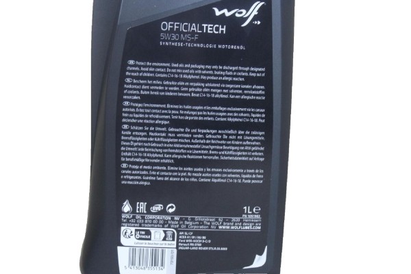 Motoröl Wolf Official Tech 5W30 MS-F 1 Liter