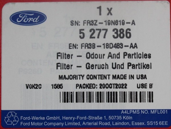 Inspektionskit 2,3 Ecoboost Ford Mustang