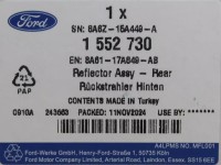 Vorschau: Reflektor Rückstrahler für Stoßfänger hinten rechts Vorschau: Reflektor Rückstrahler für Stoßfänger hinten rechts