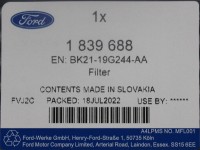 Vorschau: Inspektionskit 2,0 Diesel Ford Transit Heckantrieb Vorschau: Inspektionskit 2,0 Diesel Ford Transit Heckantrieb
