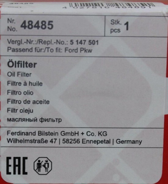 Inspektionskit 5,0 V8 Benzinmotor Ford Mustang