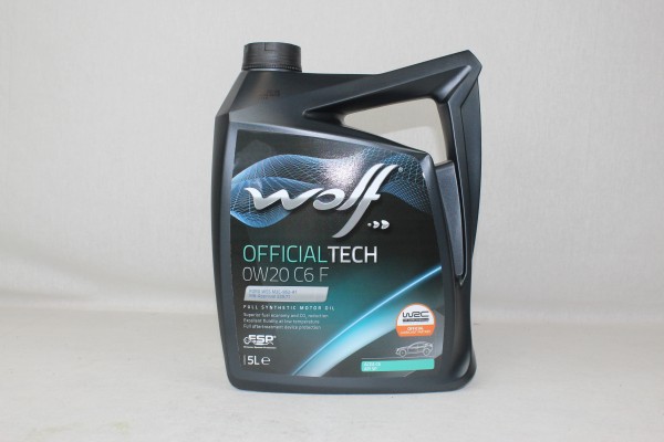 Motoröl Wolf Official Tech C6 F 5 Liter 0W20