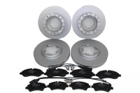 Bremsscheiben + Bremsbeläge vorne + hinten Bremsscheiben + Bremsbeläge vorne + hinten
