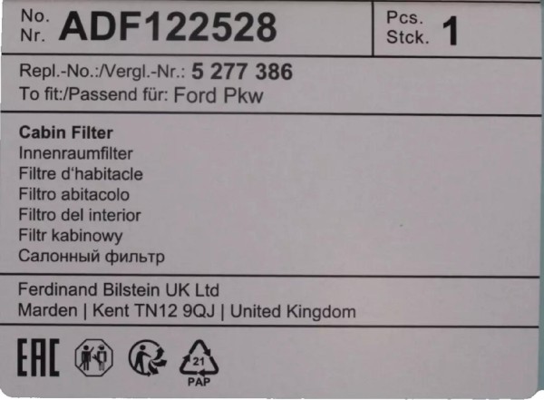 Wartungskit 2,3 EcoBoost Benzinmotor Ford Mustang