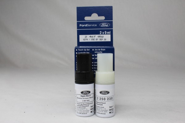 Lackstift Obsidian Schwarz Metallic + Klarlack je 9ml