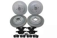 Bremsscheiben + Bremsbeläge vorne + hinten Bremsscheiben + Bremsbeläge vorne + hinten
