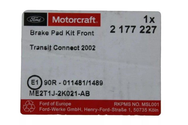 Bremsbeläge vorne Ford Connect