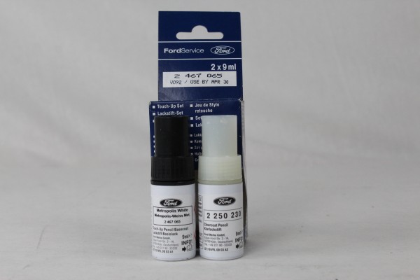 Lackstift Metropolis Weiß Metallic + Klarlack je 9ml