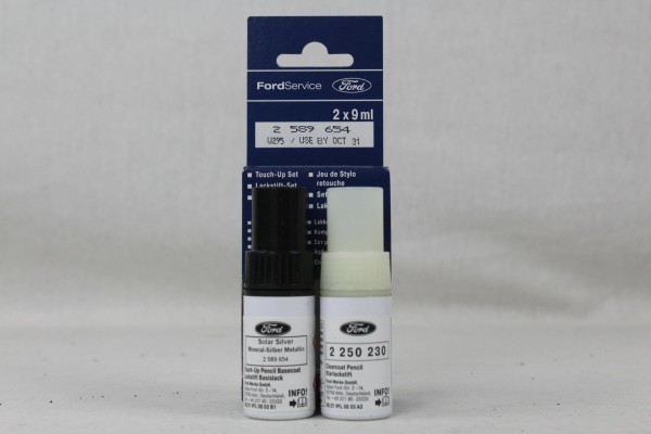 Lackstift Mineral Silber Metallic + Klarlack je 9ml