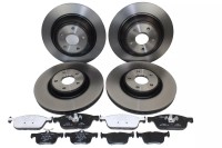 Bremsscheiben + Bremsbeläge vorne + hinten Bremsscheiben + Bremsbeläge vorne + hinten