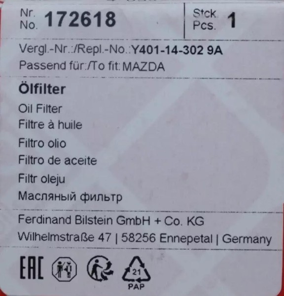 Ölwechselkit Ford 1,5 Diesel