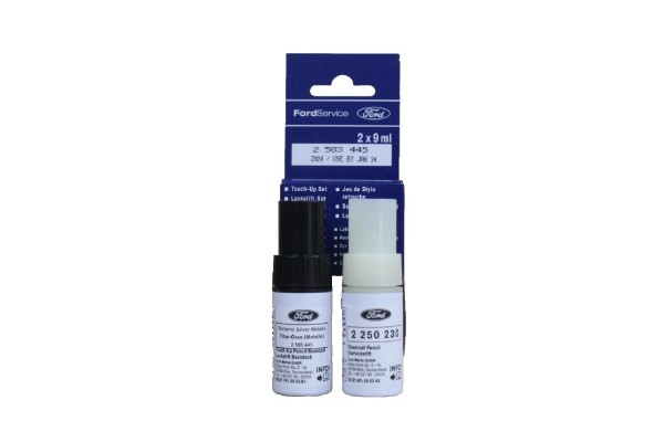 Lackstift Titan-Grau-Metallic + Klarlack je 9ml