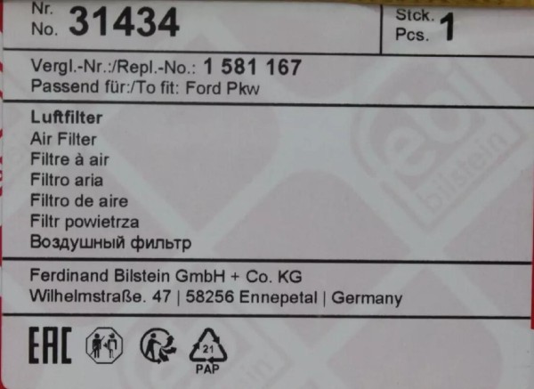 Inspektionskit 1,8 SCI 16V Ford Mondeo MK3