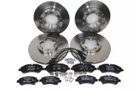 Bremsscheiben + Bremsbeläge vorne + hinten Bremsscheiben + Bremsbeläge vorne + hinten