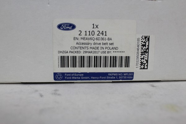 Keilrippenriemensatz Ford 1,5 + 1,6 Diesel