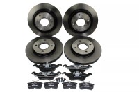 Bremsscheiben + Bremsbeläge vorne + hinten Bremsscheiben + Bremsbeläge vorne + hinten