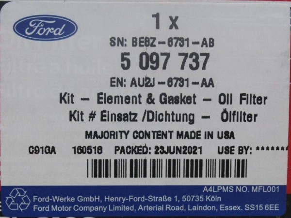 Inspektionskit 2,3 Ecoboost Ford Mustang